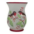 thumbnail image 1 of Northlight 8" Hand Painted Finches and Pine Glass Christmas Candle Holder, 1 of 5