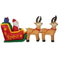 thumbnail image 1 of Northlight 8' Inflatable Santa's Sleigh and Reindeer Outdoor Christmas Decoration, 1 of 5