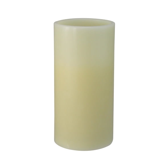 Northlight 8" LED Battery Operated Flameless Flickering Pillar Candle - White