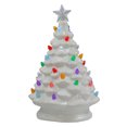 thumbnail image 1 of Northlight 8" LED Lighted White Ceramic Christmas Tree with Pastel Lights Table Top Decoration, 1 of 4