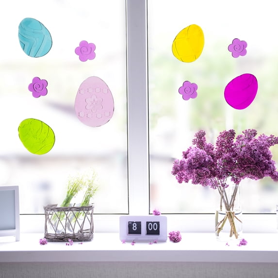 Northlight 8-Piece Easter Egg Spring Gel Window Clings