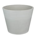 thumbnail image 1 of Northlight 8" White Ribbed Rim Round Eco-Friendly Flower Planter, 1 of 2