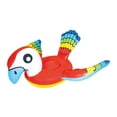 thumbnail image 1 of Northlight 87" Red and Blue Jumbo Parrot Ride-On Inflatable Swimming Pool Float, 1 of 6