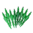 thumbnail image 1 of Northlight 8ct Transparent Spiral Shatterproof Christmas Finial Ornament Set 7" - Green, 1 of 4