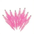 thumbnail image 1 of Northlight 8ct Transparent Spiral Shatterproof Christmas Finial Ornament Set 7" - Pink, 1 of 4