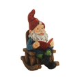 thumbnail image 1 of Northlight 9.25" Rocking Chair Gnome with Book Outdoor Patio Garden Statue - Red/Brown, 1 of 1