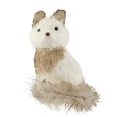 thumbnail image 1 of Northlight 9.25" White Sisal Fox with Gold Glitter Christmas Figure, 1 of 5