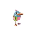 thumbnail image 1 of Northlight 9.5" Wide Billed Crested Duck Outdoor Patio Garden Figure - Blue/Pink, 1 of 1