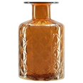thumbnail image 1 of Northlight 9.75" Diamond Patterned Hand Blown Glass Vase - Orange, 1 of 2