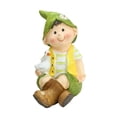 thumbnail image 1 of Northlight 9.75" Spring Boy Gnome with Duck Outdoor Patio Garden Figure - Green/White, 1 of 1