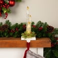 thumbnail image 1 of Northlight LED Lighted Glitter Filled Candle Christmas Stocking Holder - 9", 1 of 10