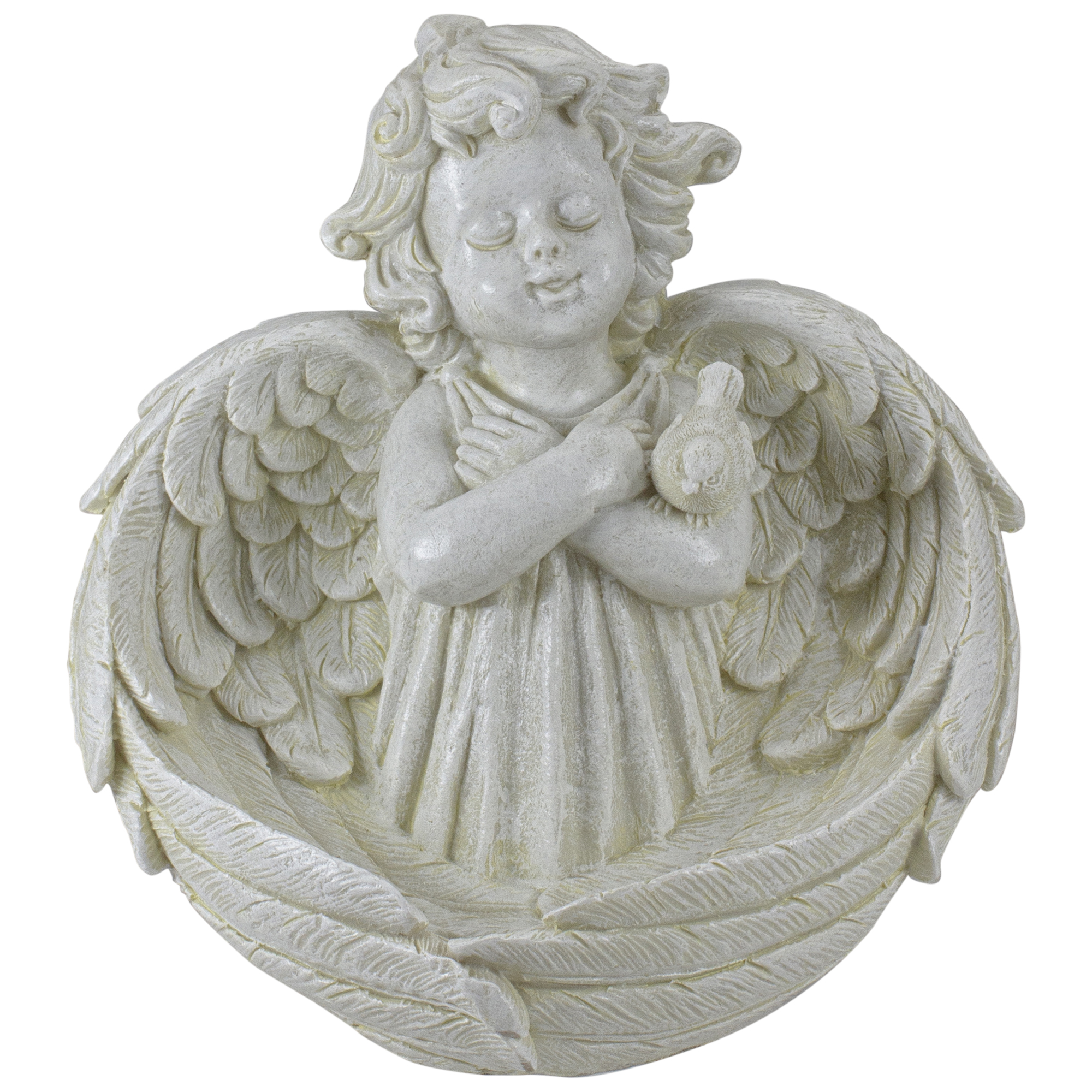 Northlight 9" Cherub Angel Wings Bird Feeder Outdoor Garden Statue - image 1 of 5