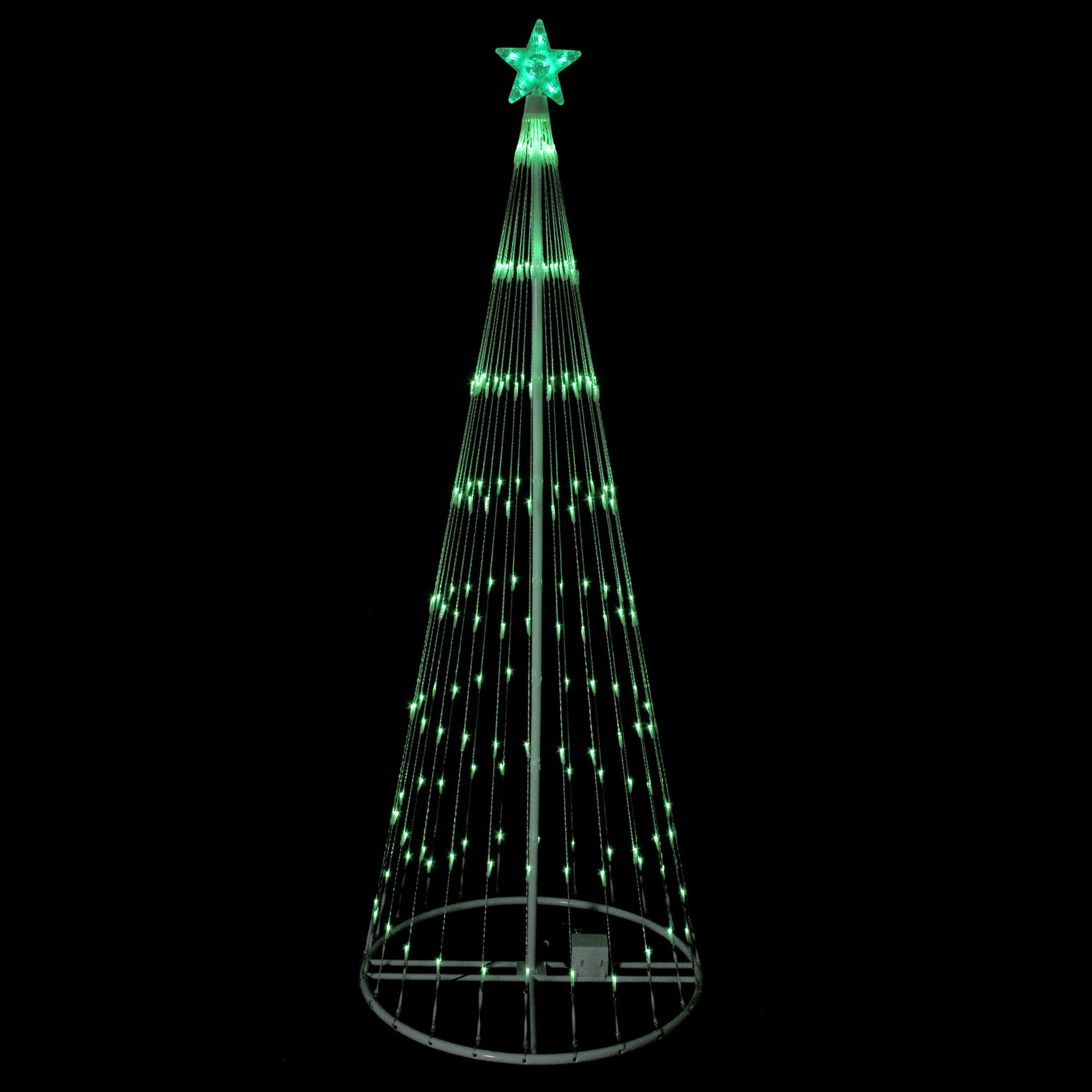 Northlight 9' Green LED Lighted Christmas Tree Show Cone Outdoor Decor ...