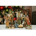 thumbnail image 1 of 9-Piece Lightly Distressed Inspirational Religious Christmas Nativity Figure Set 9.5", 1 of 2