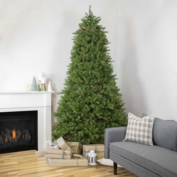 Northlight 9' Pre-Lit Rockwood Pine Artificial Christmas Tree, Multi Lights