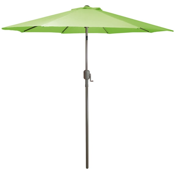 9ft Outdoor Patio Market Umbrella with Hand Crank and Tilt Lime Green