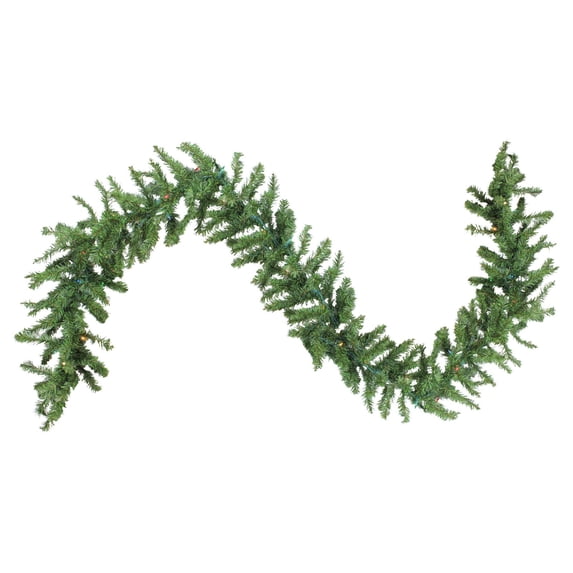 9' X 10" B/O Pre-Lit Led Canadian Pine Artificial Christmas Garland - Multi Lights