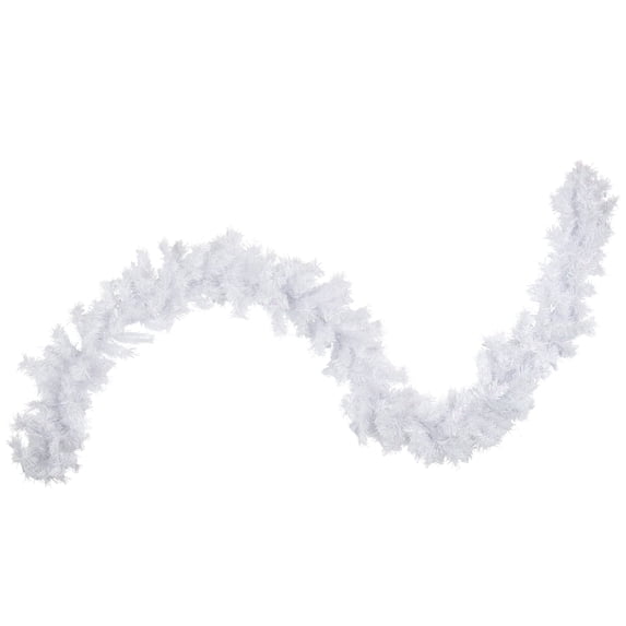 Northlight Icy White Iridescent Spruce Artificial Christmas Garland - 9' x 10" - Unlit