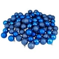 thumbnail image 1 of Northlight 96ct Shatterproof 4-Finish Christmas Ball Ornament Set 1.5" - Blue, 1 of 2