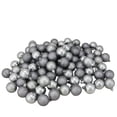 thumbnail image 1 of Northlight 96ct Shatterproof 4-Finish Christmas Ball Ornament Set 1.5" - Gray, 1 of 2