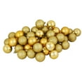 thumbnail image 1 of 96ct Vegas Gold 4-Finish Shatterproof Christmas Ball Ornaments 1.5" (40mm), 1 of 1