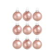 thumbnail image 1 of Northlight 9ct Matte and Pearl Blush Pink Glass Ball Christmas Ornaments 2" (50mm), 1 of 1