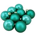 thumbnail image 1 of 9ct Emerald Green 2-Finish Glass Christmas Ball Ornament 2.5" (65mm), 1 of 2