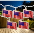 thumbnail image 1 of Northlight American Flag Indoor Outdoor Patriotic Patio Light Set - 7.5' White Wire - 10ct, 1 of 9
