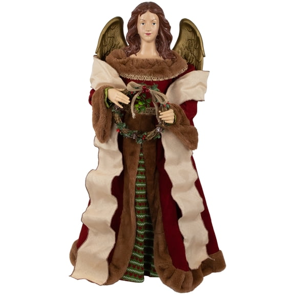 Northlight Angel with Wings Commercial Size Christmas Tree Topper - 3' - Brown and Red - Unlit