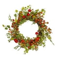 thumbnail image 1 of Northlight Apples and Berries Artificial Fall Harvest Wreath - 22 Inch, Unlit, 1 of 4