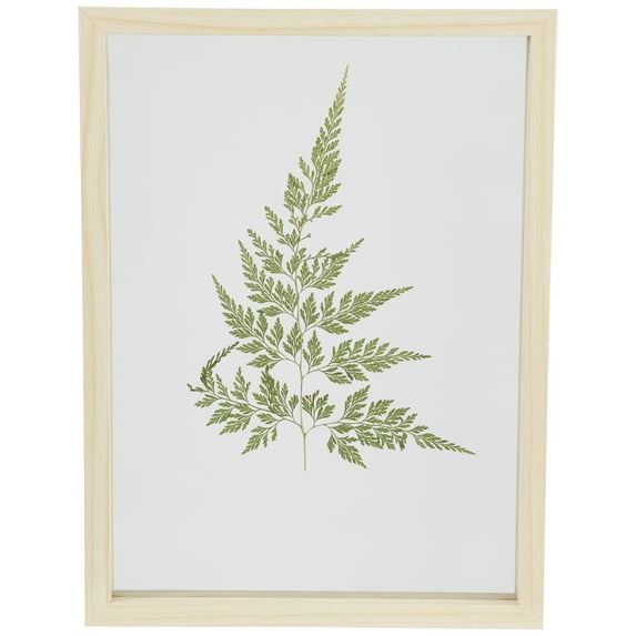 Northlight Artificial Fern Leaf Wooden Framed Wall Art - 11.75"