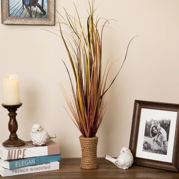 Northlight Artificial Grass Plant in a Rope Pot - 34"