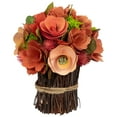 thumbnail image 1 of Northlight Artificial Mixed Floral Wooden Spring Bouquet - 9" - Red and Pink, 1 of 5