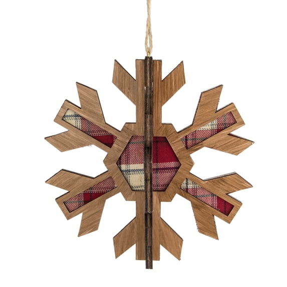Northlight Assorted Colors Faux wooden Christmas Decorative Accent Ornament, 7"