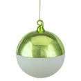 thumbnail image 1 of Northlight 3.5" Shiny Lime Green and Matte White Glass Christmas Ornament, 1 of 5