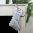 thumbnail image 1 of Northlight Baby's 1st Christmas Embroidered Teddy Bear Stocking - 19" - Blue and White, 1 of 4