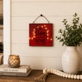 thumbnail image 1 of Northlight LED Lighted Rustic Home Sweet Home Hanging Wall Sign - 8" x 8" - Red and Black, 1 of 7