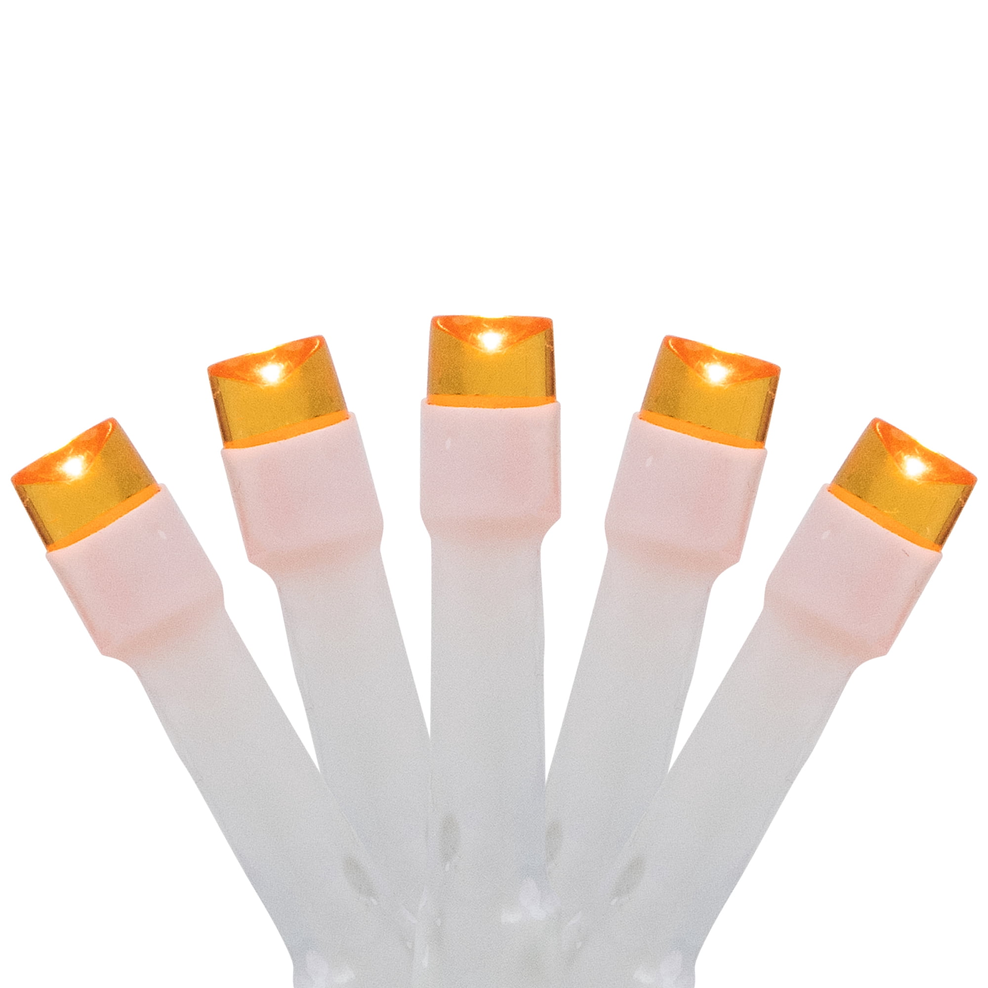 Northlight Battery Operated LED Christmas Lights - Orange - 9.5' White ...