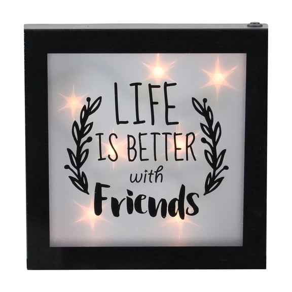 Northlight Battery Operated Life is Better with Friends Framed Light Box