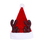 Northlight Black and Silver Striped Unisex Adult Christmas Santa Hat Costume Accessory - Medium