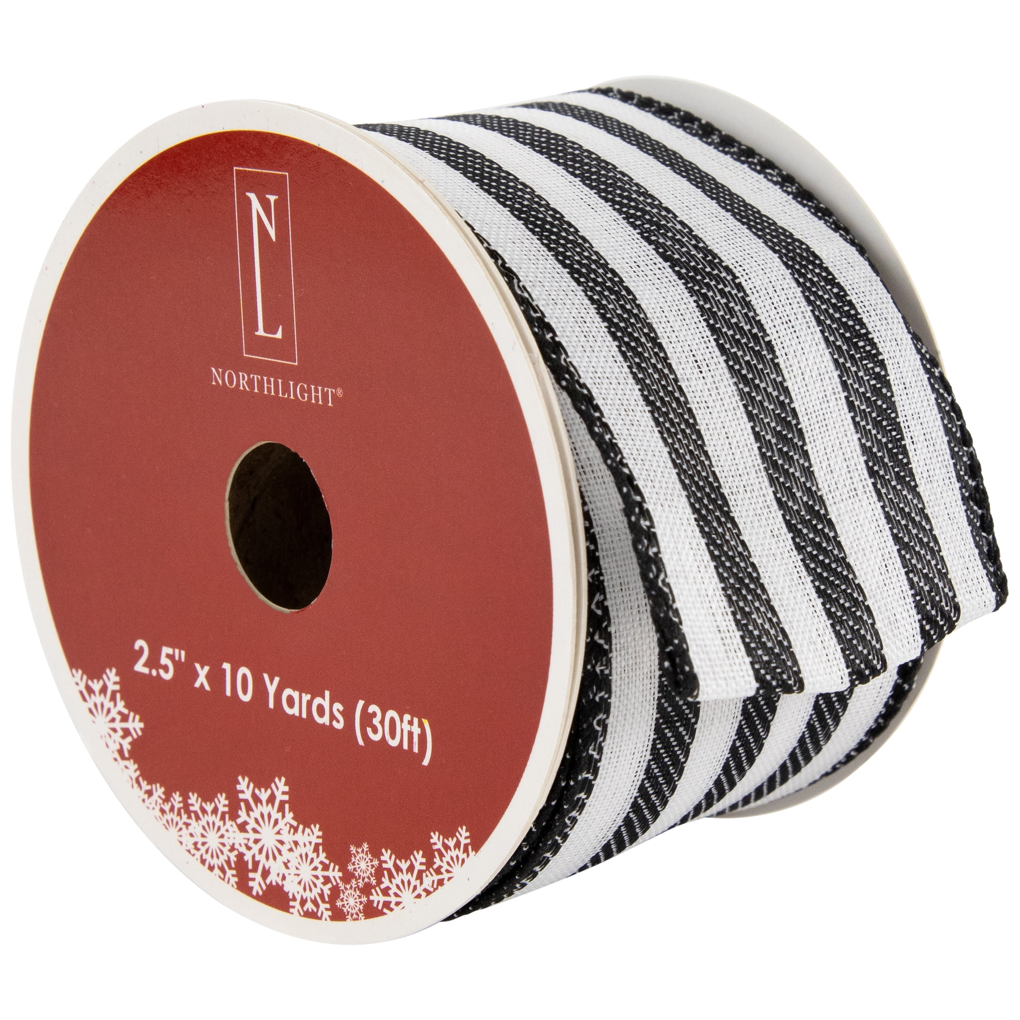 northlight-black-and-white-stripe-wired-craft-ribbon-2-5-x-10-yards