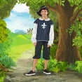 thumbnail image 1 of Northlight Boys Musketeer Halloween Children's Costume - Ages 7-9 Years - Blue and White, 1 of 5