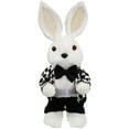 thumbnail image 1 of Northlight Boy Easter Rabbit Figurine in Checkered Jacket - 10", 1 of 6