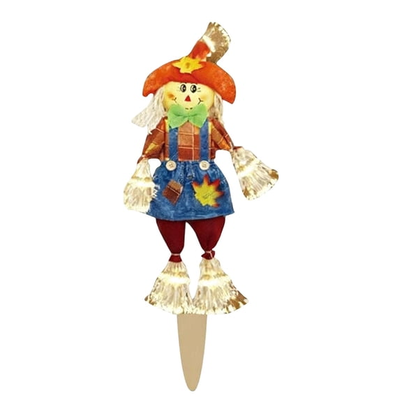 Northlight Boy and Girl Fall Harvest Scarecrow Crafting Picks - 13" - Set of 1 Indoor Decor