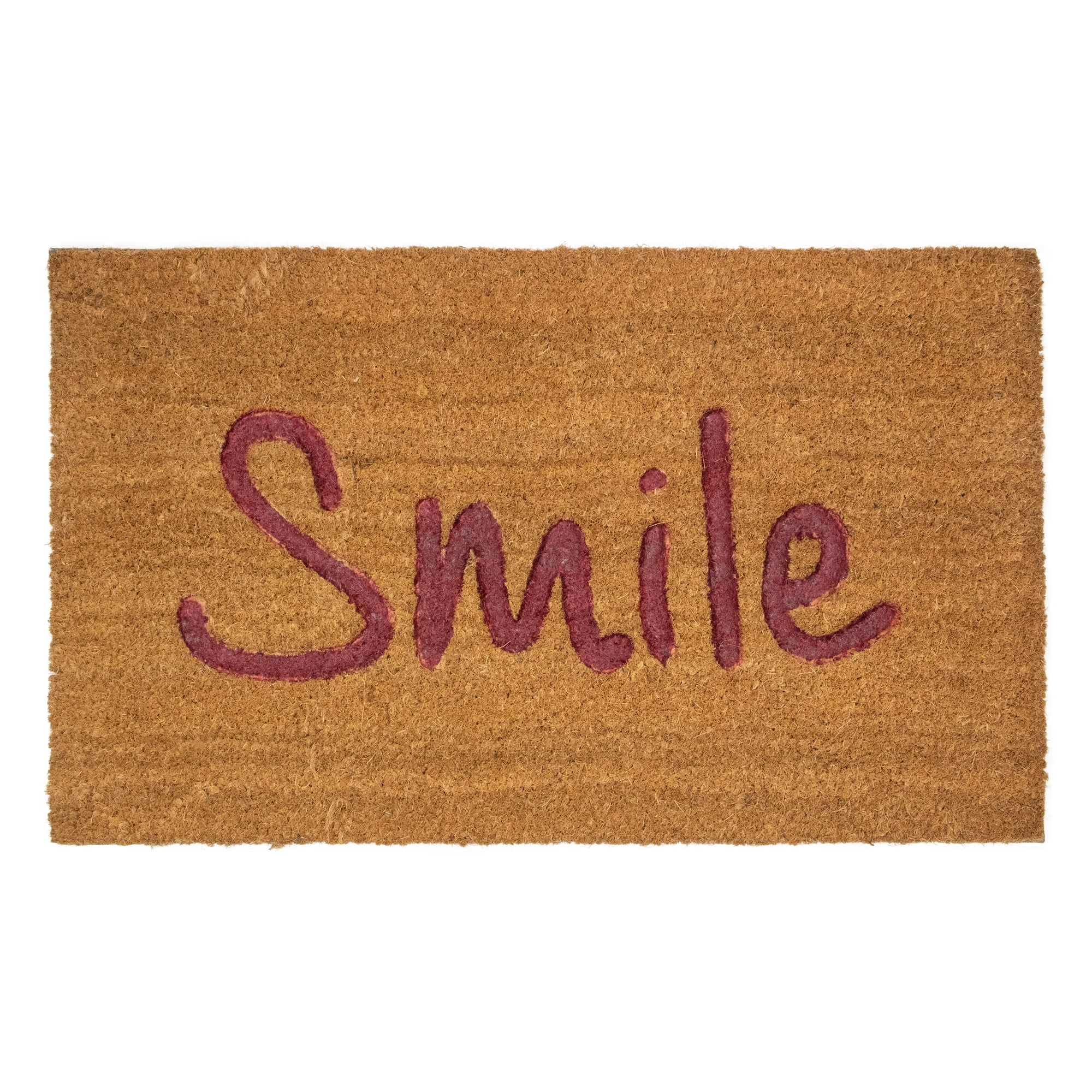 Northlight Brown, Purple, Multi-color Coir Outdoor Doormat, 1' x 2'