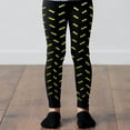 thumbnail image 1 of Northlight Children's Bats Halloween Footless Tights -  Size 5 - Black and Yellow, 1 of 4
