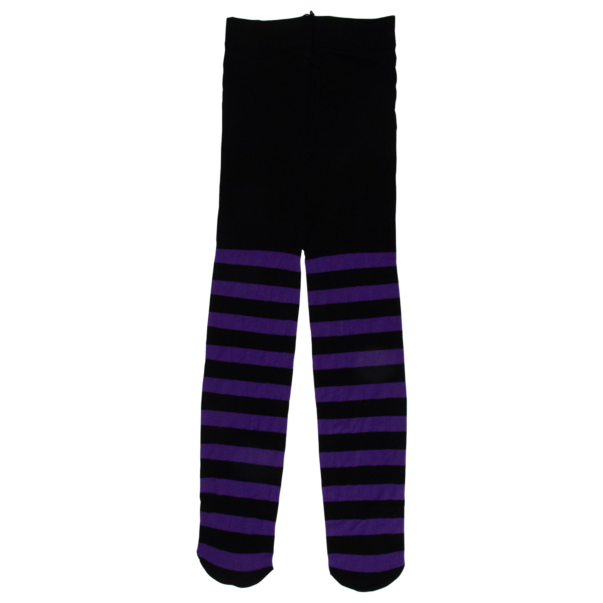 Northlight Children's Striped Halloween Tights - Medium - Black and Purple