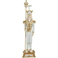 thumbnail image 1 of Northlight Christmas Nutcracker Soldier with Scepter - 25.75" - White and Gold, 1 of 5