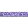 thumbnail image 1 of Northlight Christmas Swirl Wired Spring Craft Purple Polyester Ribbon, 360" x 2.5", 1 of 4