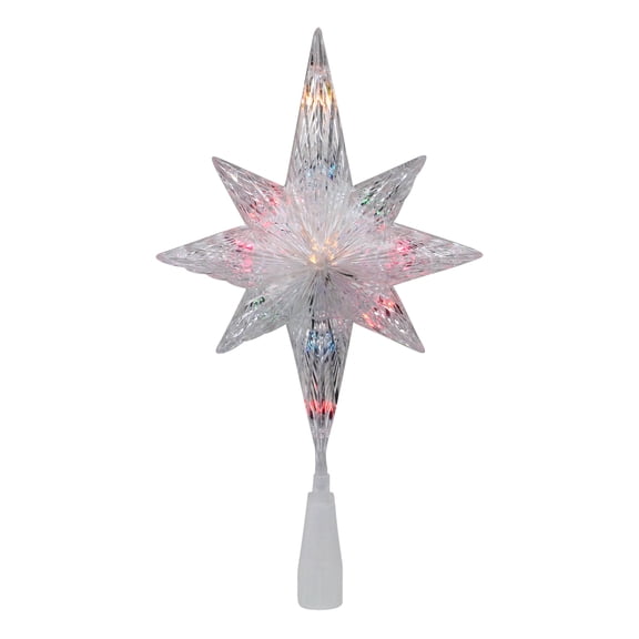 Northlight Clear Plastic Christmas Tree Topper, 11"